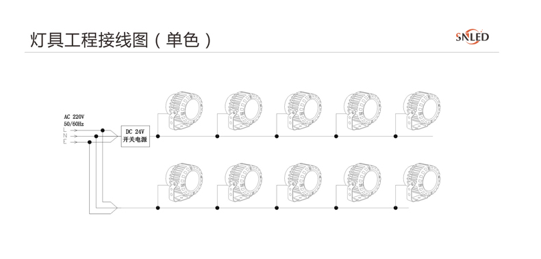 LED灯具尺寸图