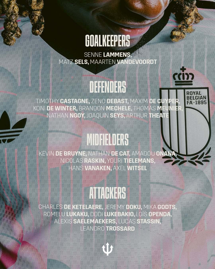 比利时国家队28人名单公布 德温特与萨勒马科尔